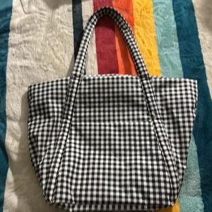 BAGGU Cloud Bag Black White Gingham
